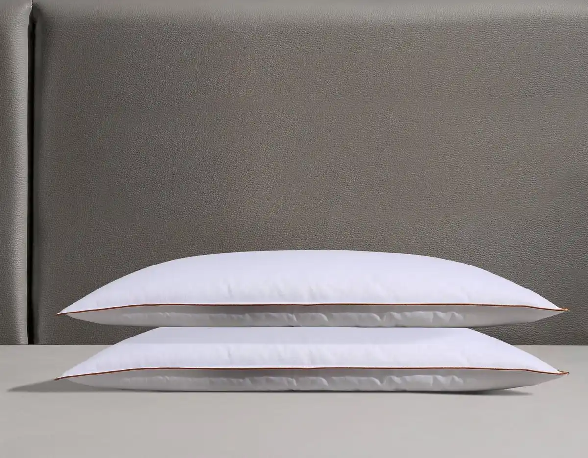 Bild 1 von RIBECO Gänsefederkopfkissen Kalle, Füllung: Gänsefedern & -Daunen, Bezug: 100% Baumwolle, Spar-Set, 2-tlg., pflegeleicht!