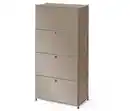 Bild 1 von Metall-Highboard »CN3« mit 4 Klappenfächern, taupe