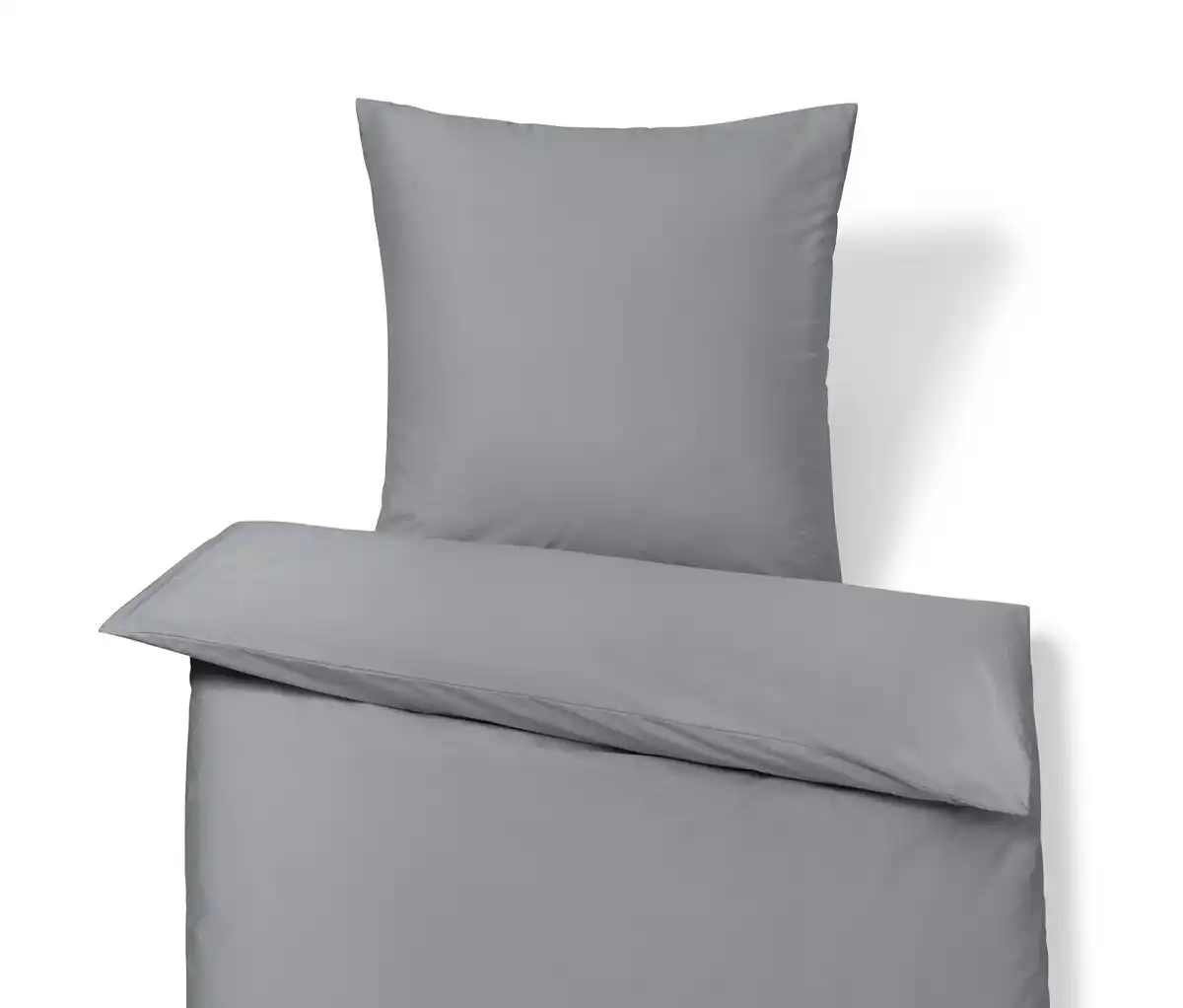 Bild 1 von Baumwollsatin-Bettwäsche, grau, Normalgröße