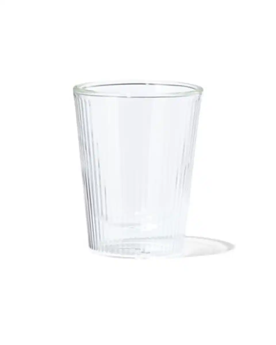 Bild 1 von doppelwandiges Glas, Streifenrelief, 200 ml