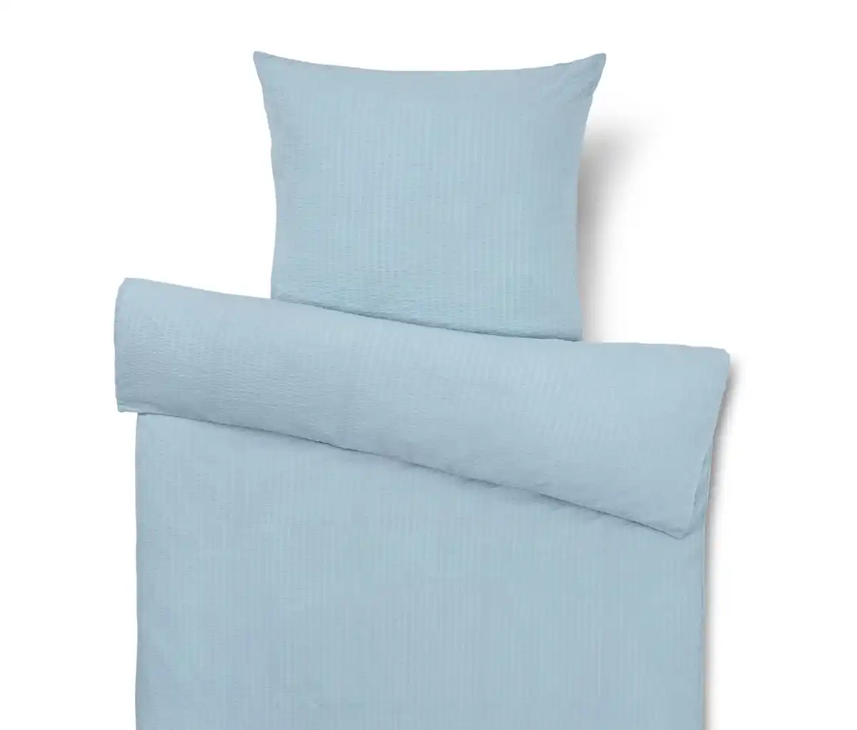 Bild 1 von Seersucker-Bettwäsche, hellblau, Normalgröße