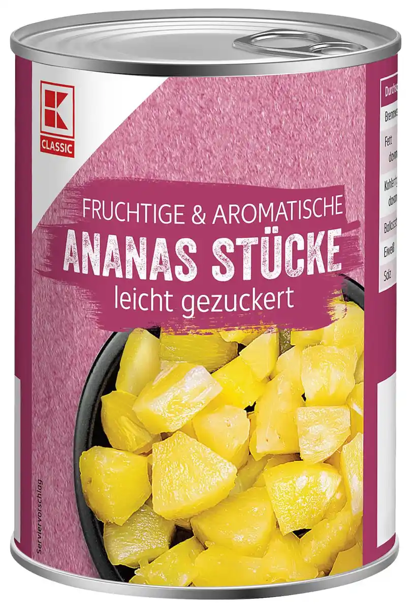 Bild 1 von K-CLASSIC Ananas in Stücken, 560-g-Dose