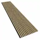 Bild 3 von Denpanels Akustikpaneel Acu-Line Eiche Dunkel auf Melamin Filz 260 cm