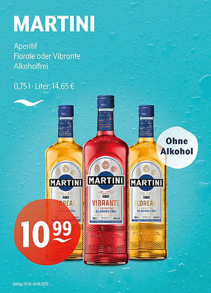 Bild 1 von MARTINI Aperitif Florale oder Vibrante Alkohoilfrei