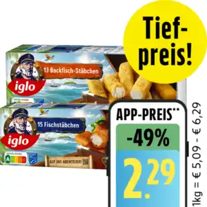 iglo Fisch- oder Backfischstäbchen