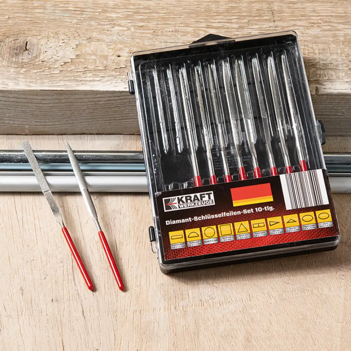 Bild 1 von Kraft Werkzeuge Diamant-Schlüsselfeilen 10-tlg.