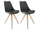 Bild 4 von byLIVING Stuhl Kira 2er Set (eiche / schwarz)