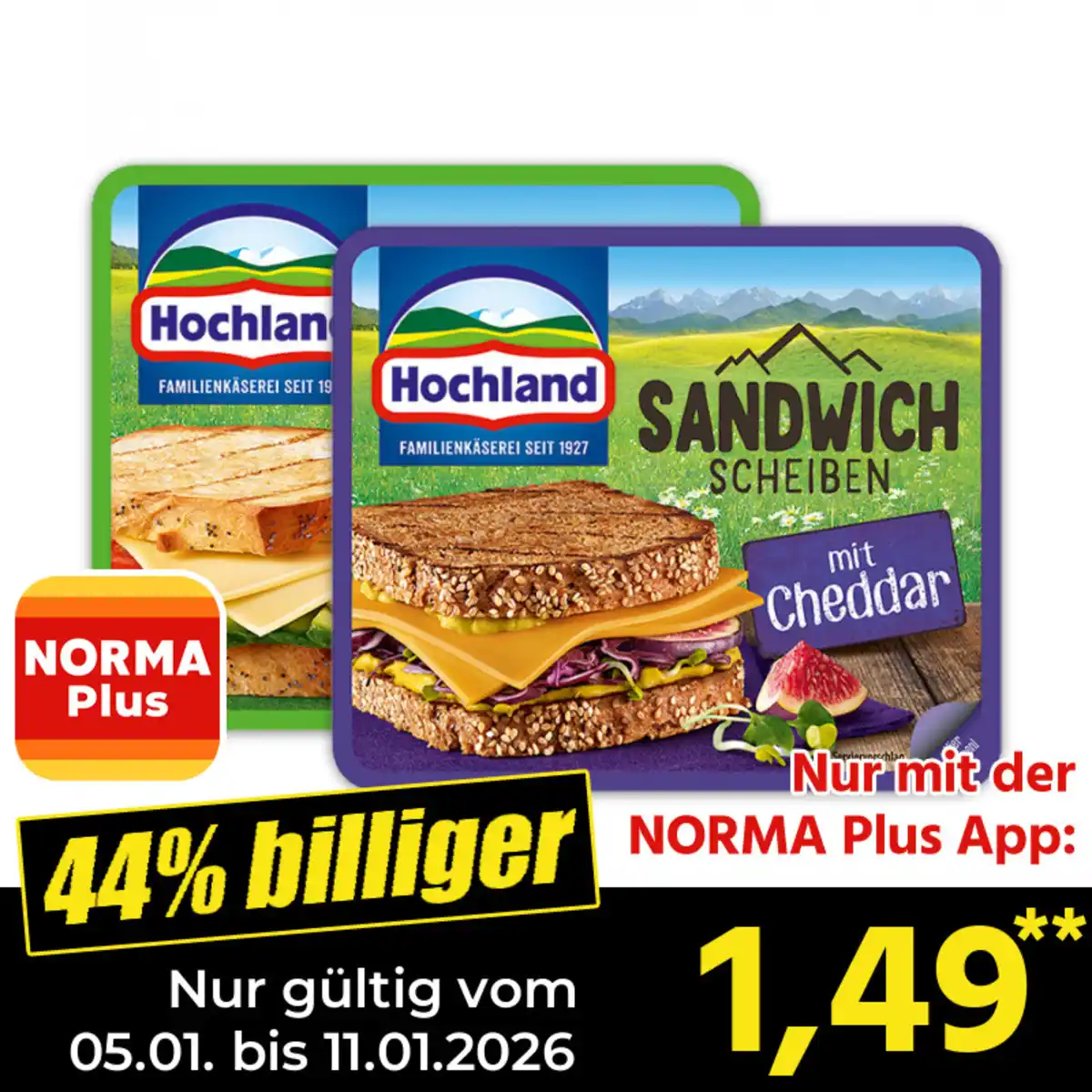 Bild 1 von Hochland Sandwich Scheiben