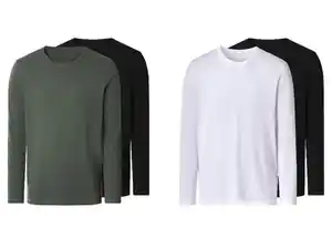 esmara Men Herren Langarmshirts, 2 Stück