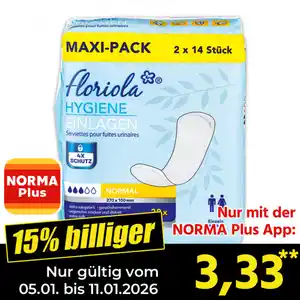 Floriola Hygiene-Einlagen Extra / Normal