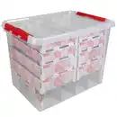 Bild 1 von Sunware Weihnachtsbox Q-line 72L mit Einsatz für 128 Kugeln transparent rot