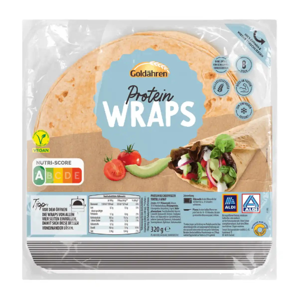 Bild 1 von GOLDÄHREN Protein-Wraps 320g