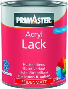 Primaster Acryl Lack silbergrau seidenmatt 750 ml