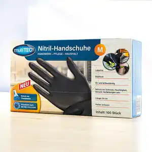 Multitec Puderfreie Nitril-Handschuhe 100er