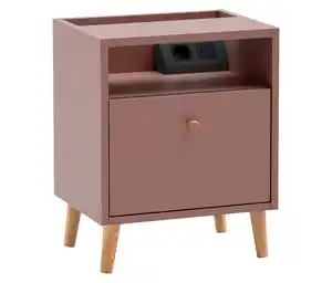 Nachttisch »Bjarne« mit Ladefunktion, mauve