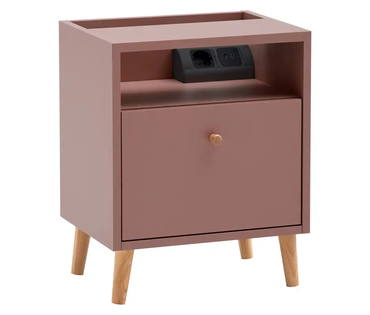 Bild 1 von Nachttisch »Bjarne« mit Ladefunktion, mauve