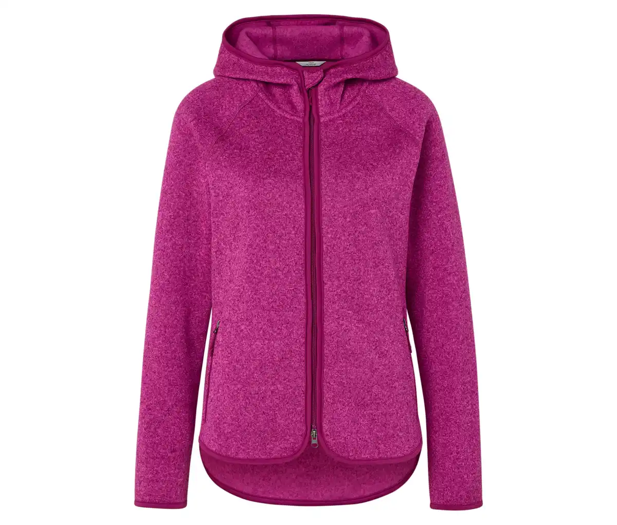 Bild 1 von Strickfleecejacke mit Kapuze, pink