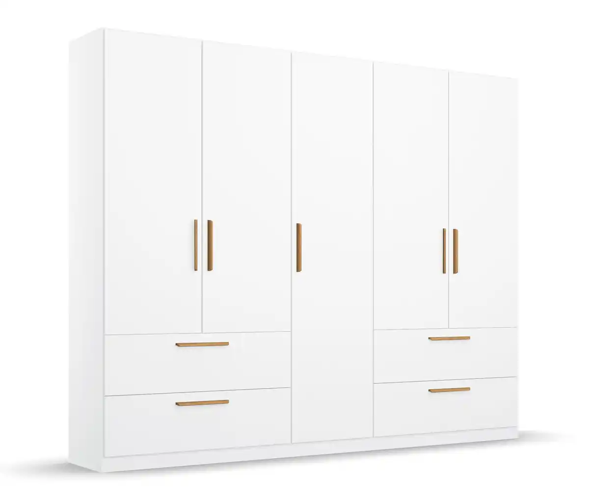 Bild 1 von Rauch Drehtürenschrank "Skandi" 5-türig mit vier Schubladen, weiß