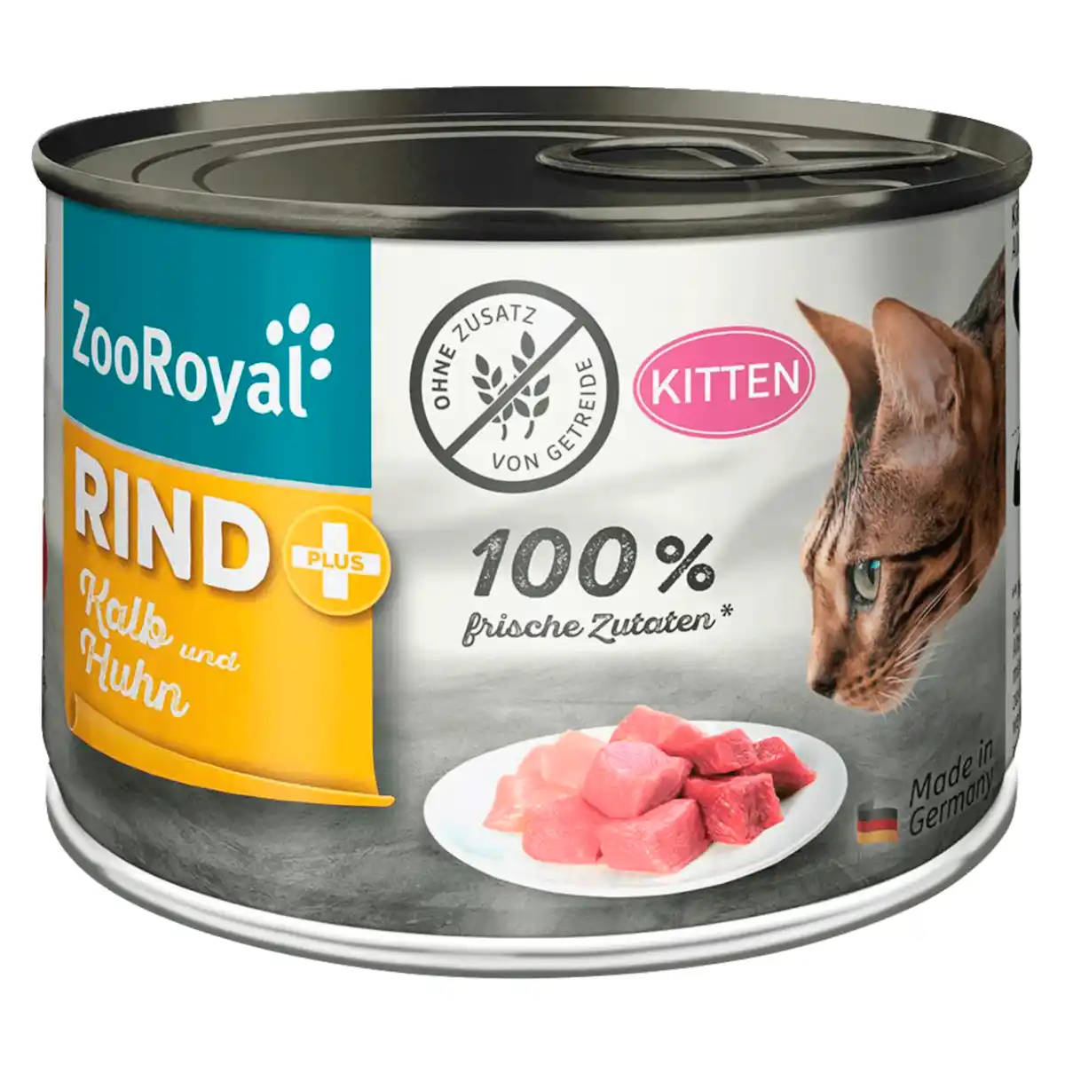 Bild 1 von ZooRoyal Kitten Rind Plus Kalb und Huhn 200g