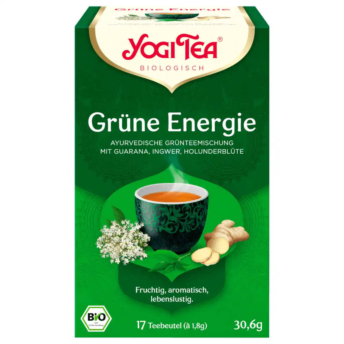 Bild 1 von Yogi Tea Bio Grüner Tee Grüne Energie 30,6g 17 Beutel