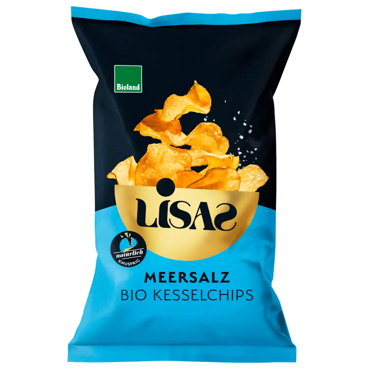 Bild 1 von Lisas Bio-Kesselchips Meersalz 115g