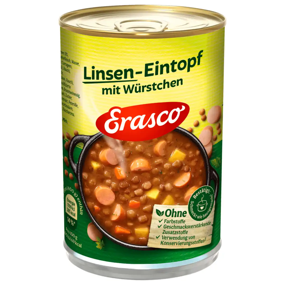Bild 1 von Erasco Linsen-Eintopf mit Würstchen 400g