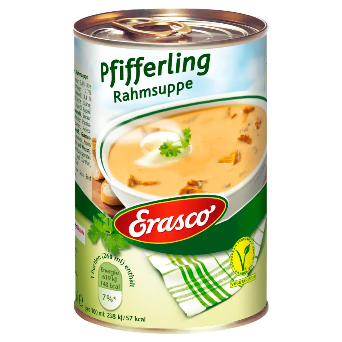 Bild 1 von Erasco Pfifferling-Rahmsuppe 390ml