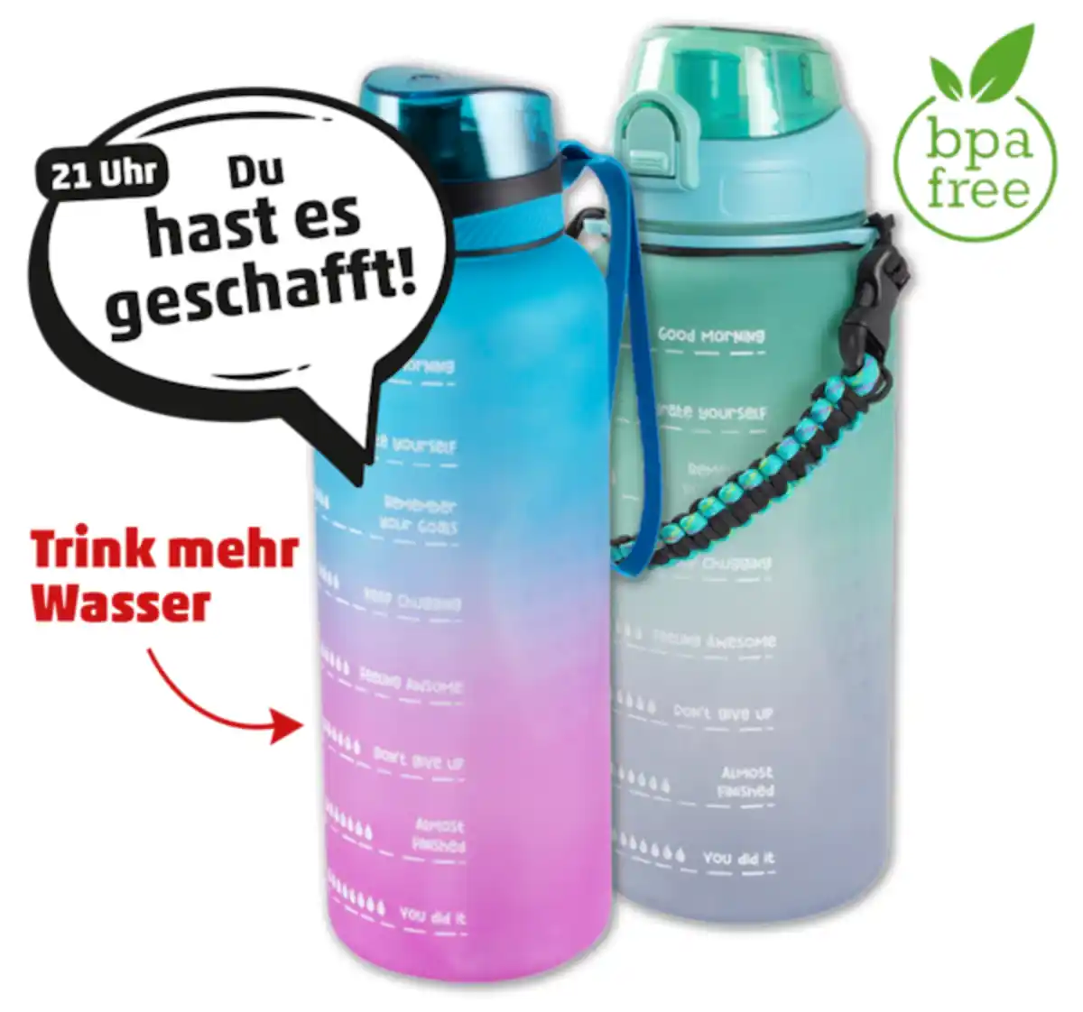 Bild 1 von HEDURA Motivationstrinkflasche*