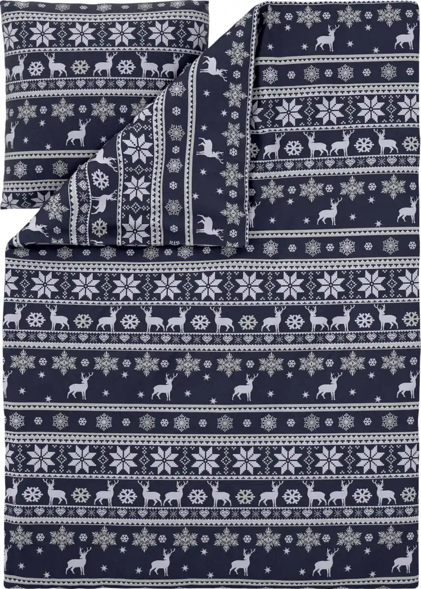 Bild 3 von LIV&BO® Fleece-Bettwäsche-Set ca. 155 x 220 cm, 2-teilig