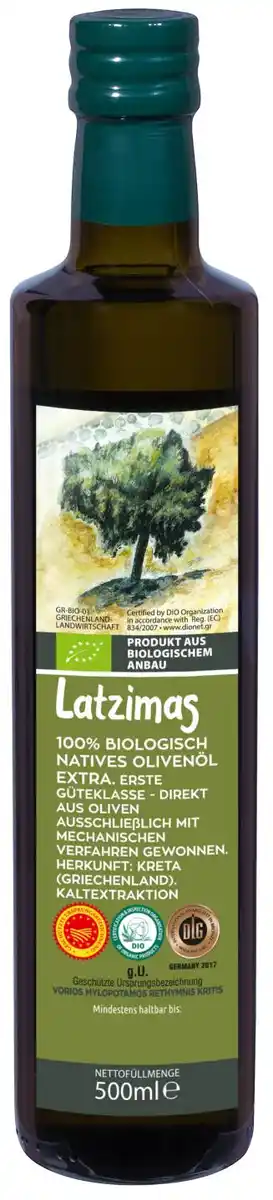 Bild 1 von LATZIMAS Bio-Olivenöl DOP extra nativ, 500-ml-Fl.