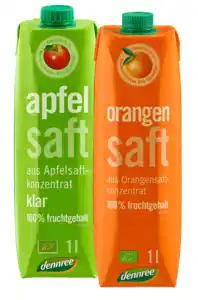 Apfel- oder Orangensaft