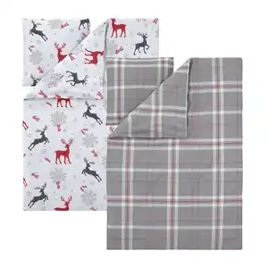 LIV&BO® Fleece-Bettwäsche-Set ca. 135 x 200 cm, 2-teilig