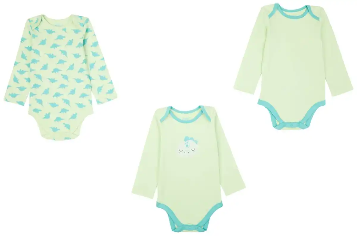 Bild 2 von BABYBEST Baby-Langarmbodys, 3-St.-Packg.