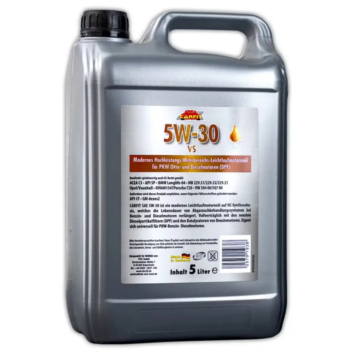 Bild 1 von Carfit Professional SAE-Qualitäts-Hochleistungs-Motorenöl 5 Liter