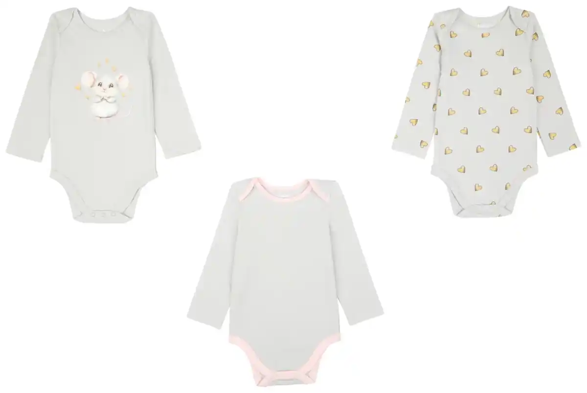 Bild 3 von BABYBEST Baby-Langarmbodys, 3-St.-Packg.