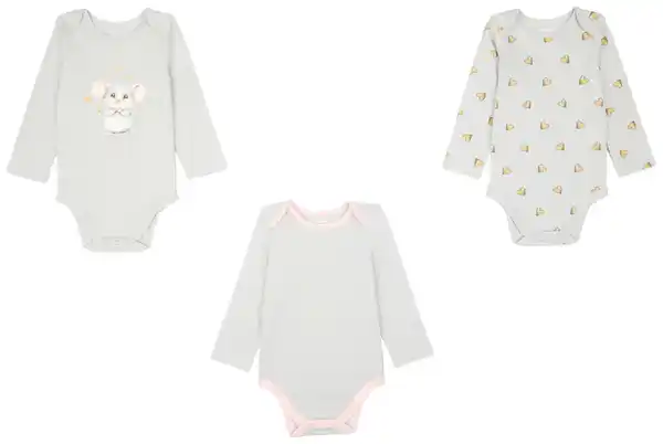 Bild 3 von BABYBEST Baby-Langarmbodys, 3-St.-Packg.