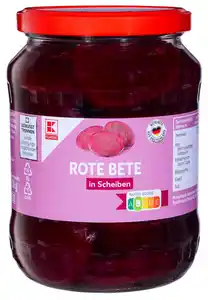 K-CLASSIC Rote Bete in Scheiben, 670-g-Glas