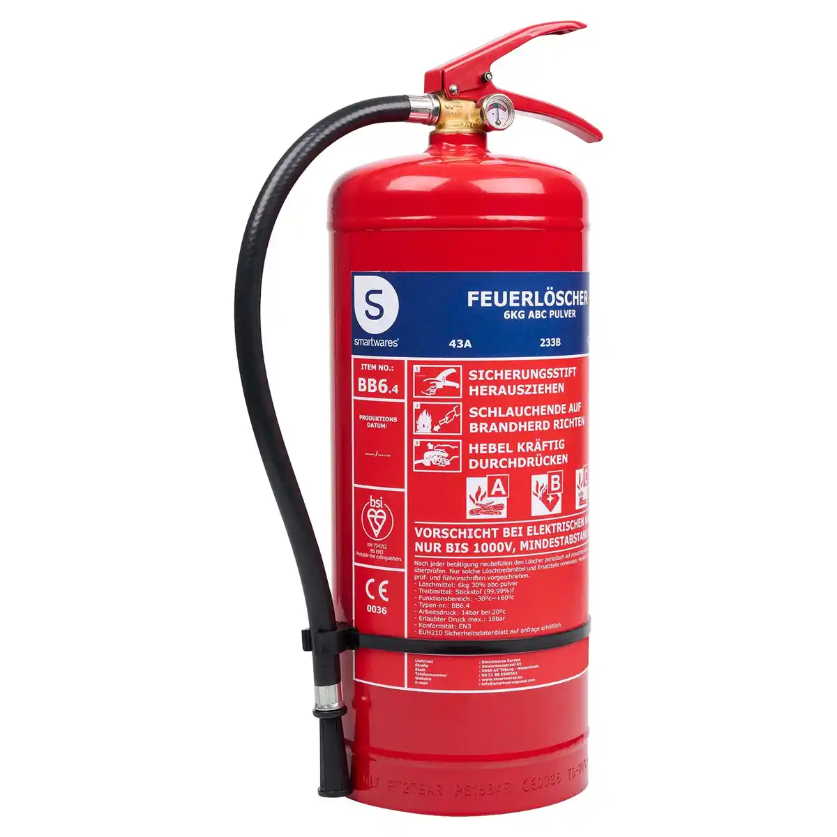 Bild 1 von SMARTWARES Feuerlöscher 6 kg