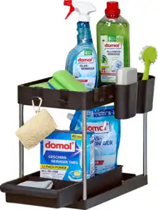 IDEENWELT Spühlschrank-Oragnizer schwarz