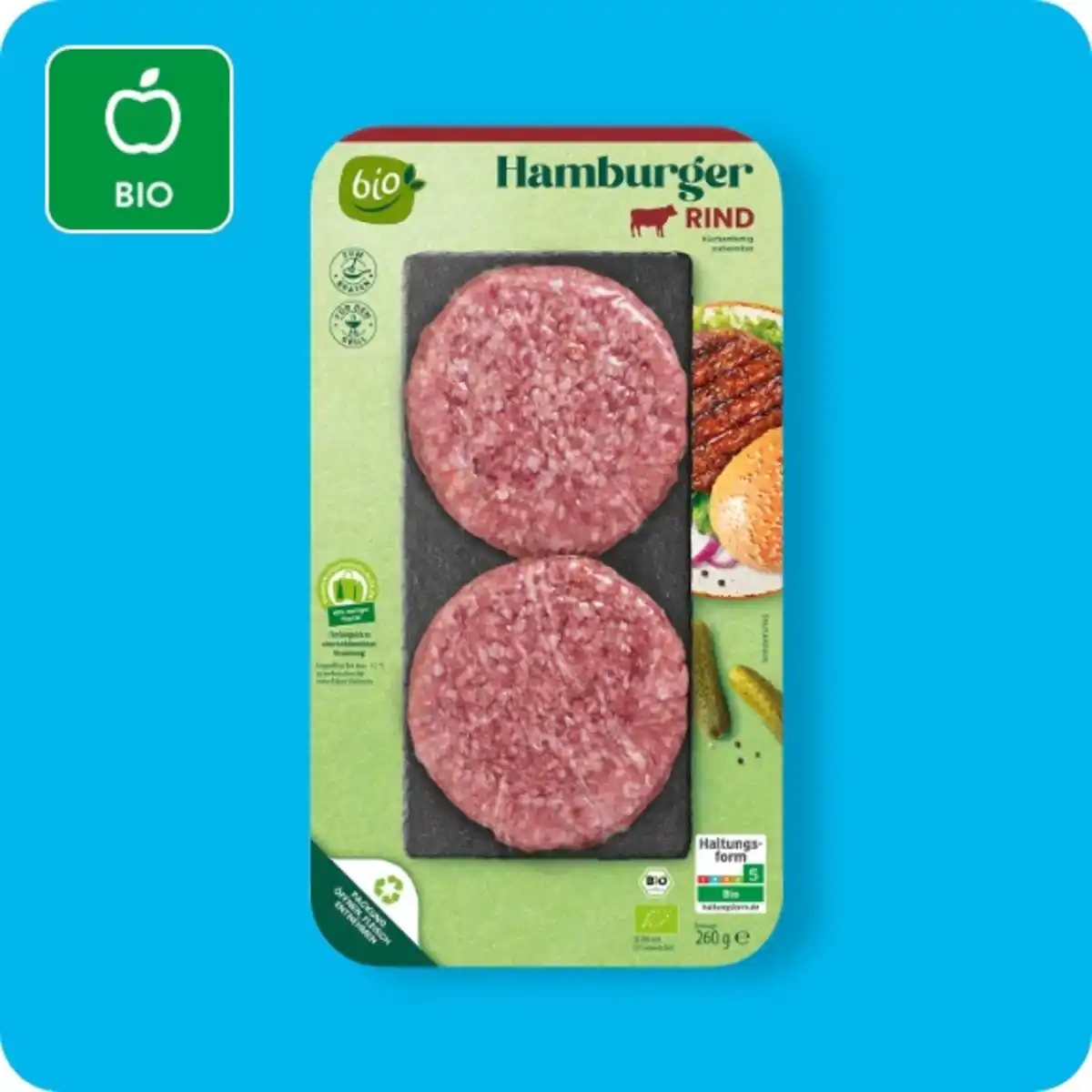 Bild 1 von BIO Bio-Hamburger, Vom Rind