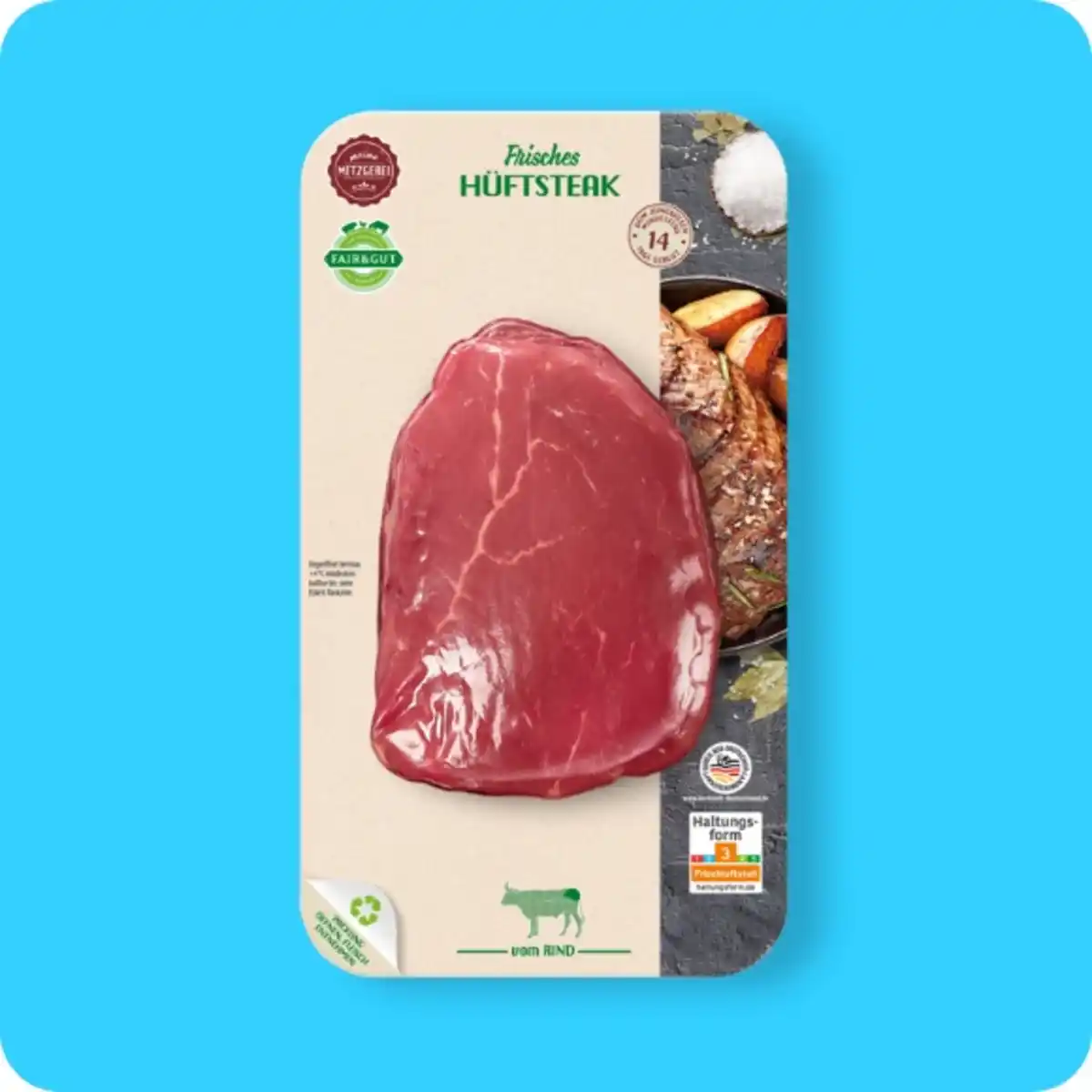 Bild 1 von FAIR & GUT Hüftsteak, Vom Rind