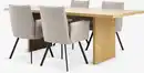 Bild 1 von MUNKEBY L220 Tisch Eiche warm + 4 GJESING beige/schwarz