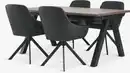 Bild 1 von SANDBY L160 Tisch Eiche + 4 ROSTRUP Stühle schwarz