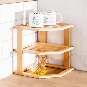 Casa Royale Bambus-Eck-Küchenregal