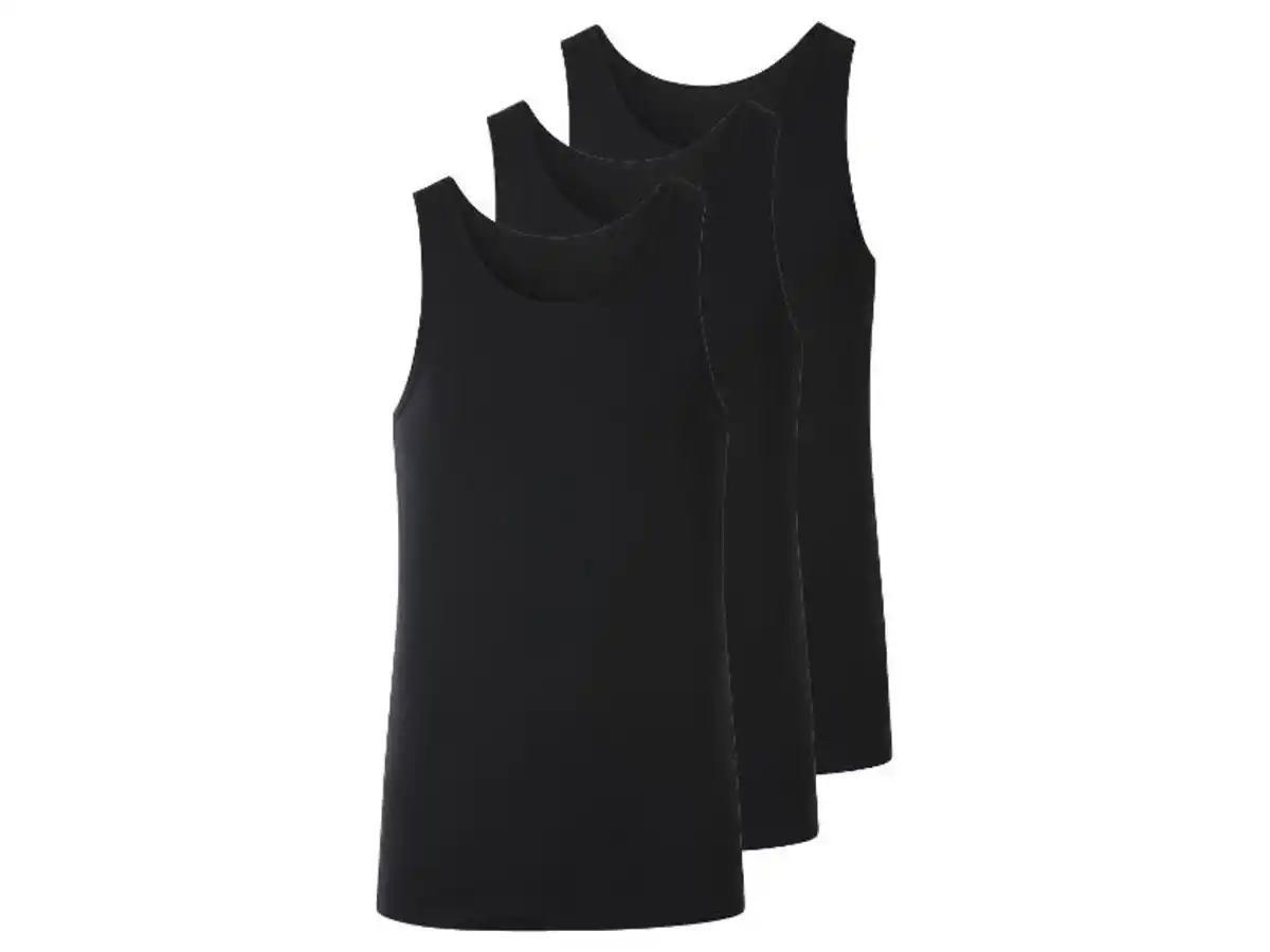 Bild 2 von esmara Men Herren Feinripp-Achselhemden, 3 Stück