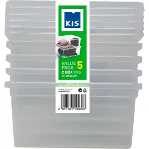 KIS Aufbewahrungsbox »C Box XXS«, 2 L, 5er Set, transparent