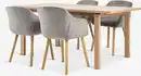 Bild 1 von MEJLSKOV L180 Tisch Eiche natur + 4 ADSLEV Stühle Samt grau
