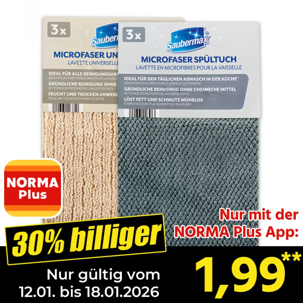 Bild 1 von Saubermax Microfasertuch