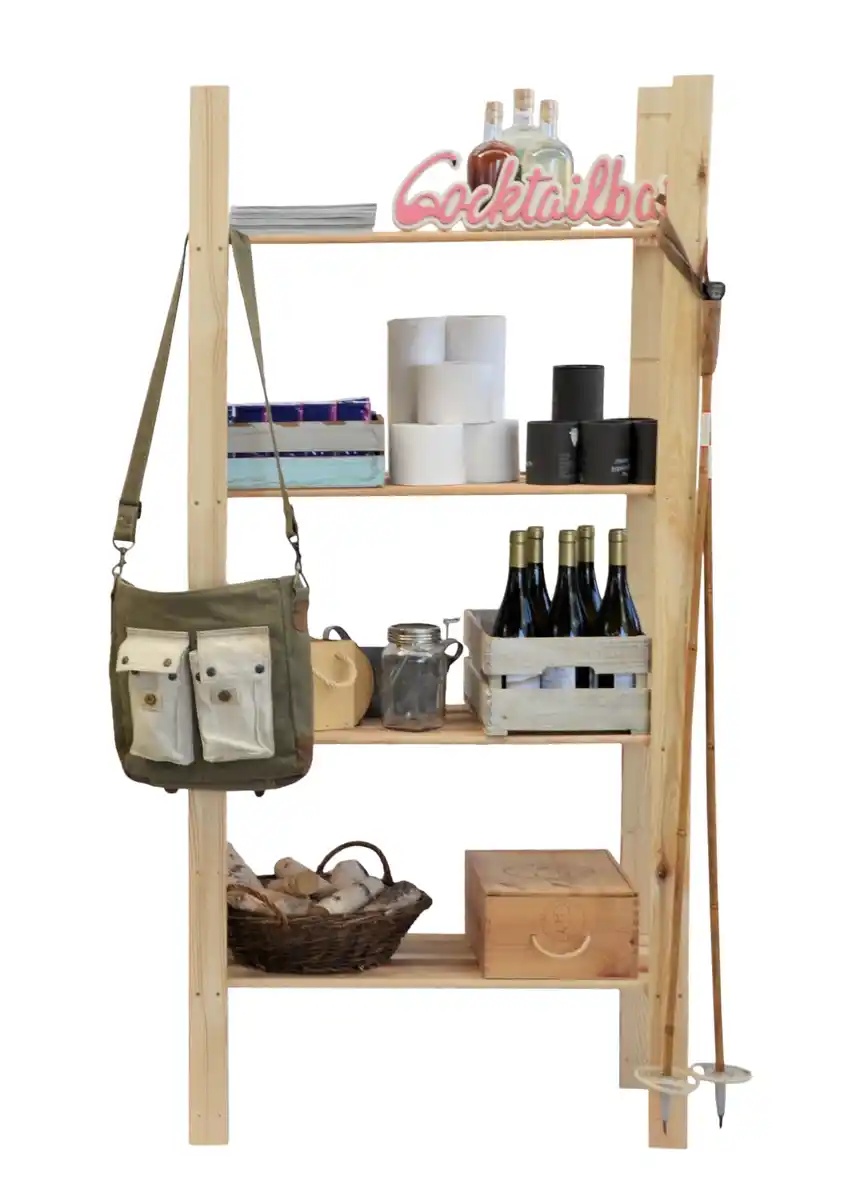 Bild 1 von Grundregal 170 x 80 x 40 cm Fichte 4 Holzböden, max. Belastung 200 kg