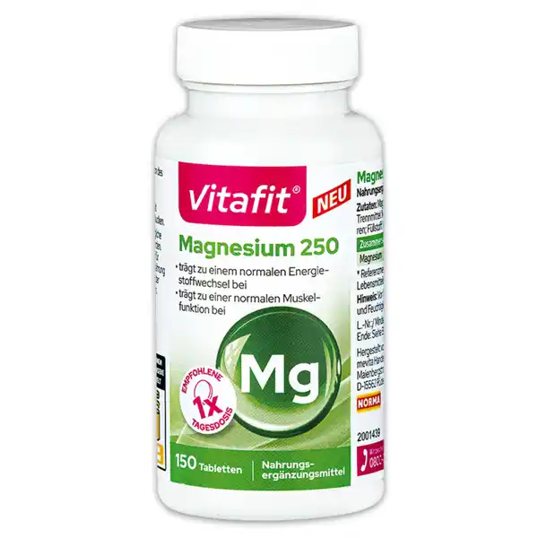Bild 2 von Vitafit Magnesium 250 / Calcium + D3 Tabletten